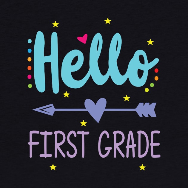 Heart Arrow Teacher Student Back To School Hello First Grade by Cowan79